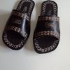 Women Broad Sheet Leather Sandals (Black) - Image 2
