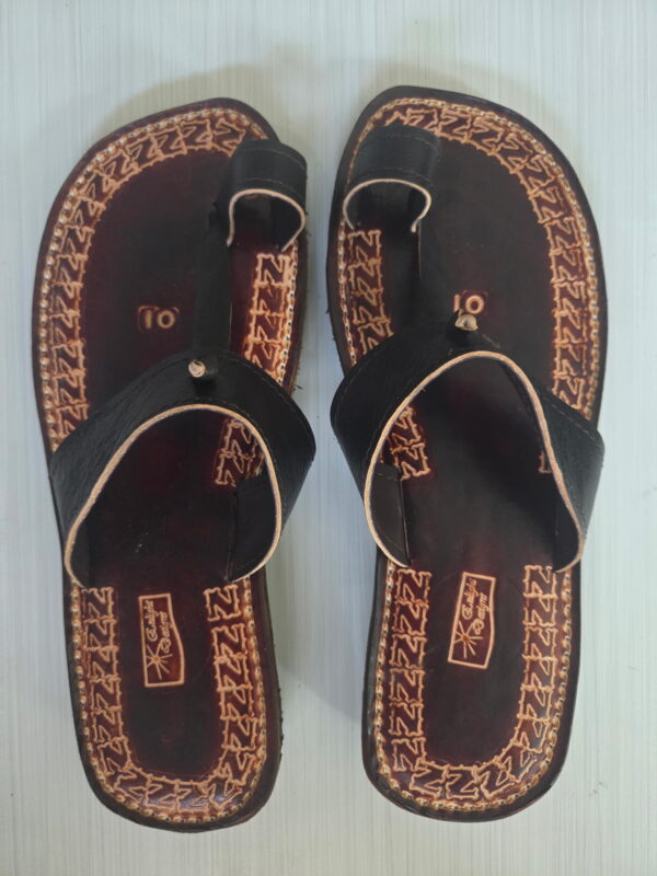 Men Strap Push Toe Leather Sandals (x)