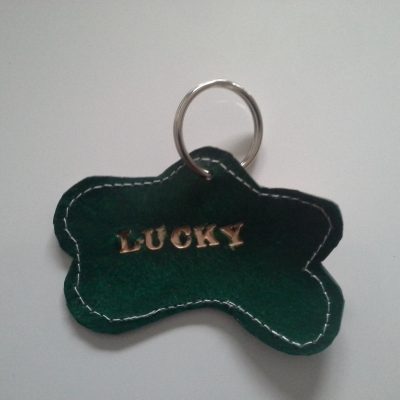 Lucky Leather Key Chain Green