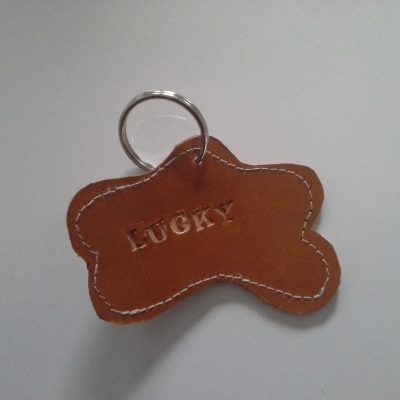 Lucky Leather Key Chain Brown
