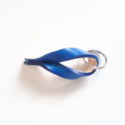 Twisted Key Chain Blue
