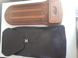 Leather case for cribbage board