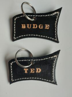 Leather dog tags