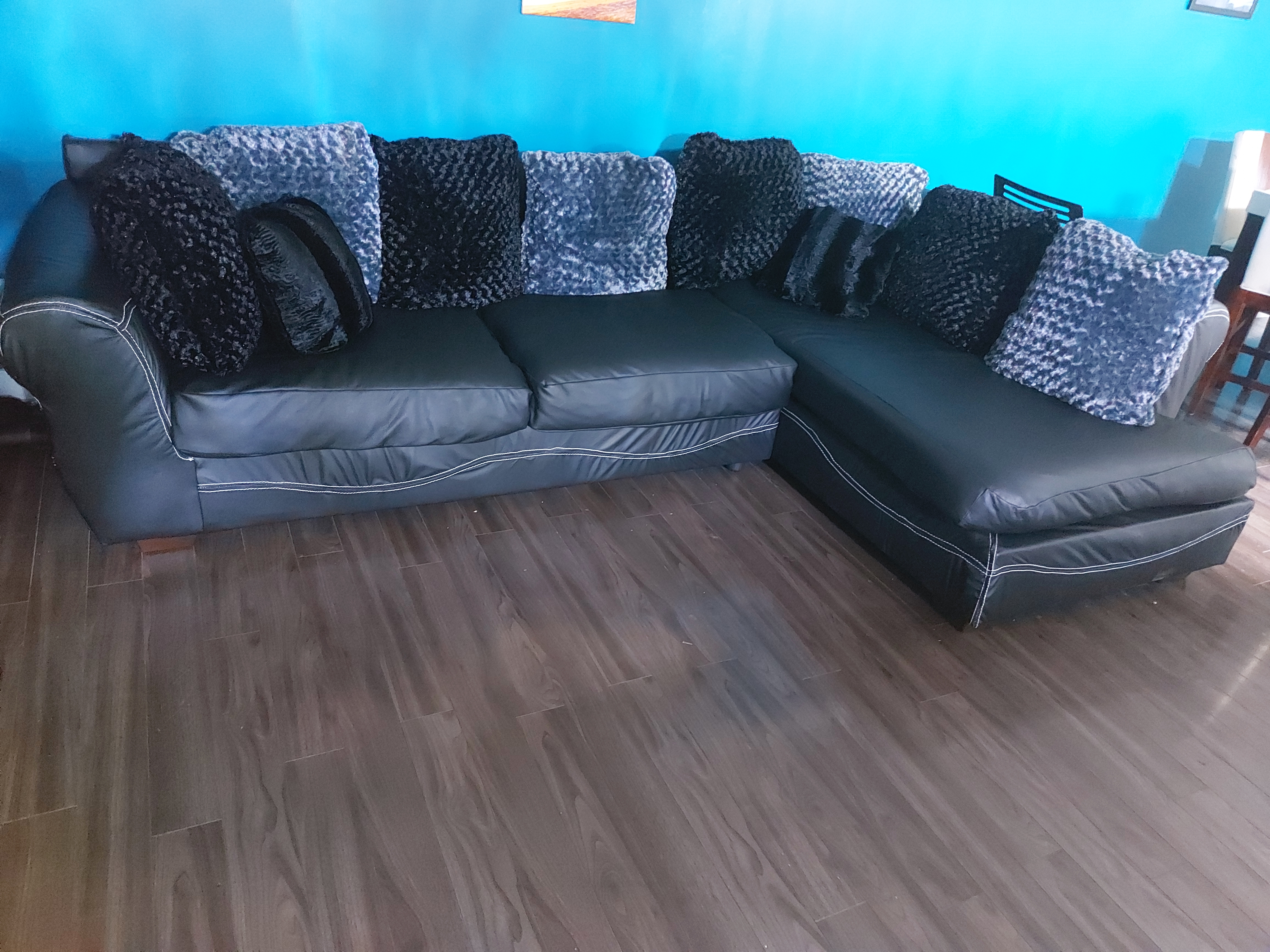 Leather Couch Recovered